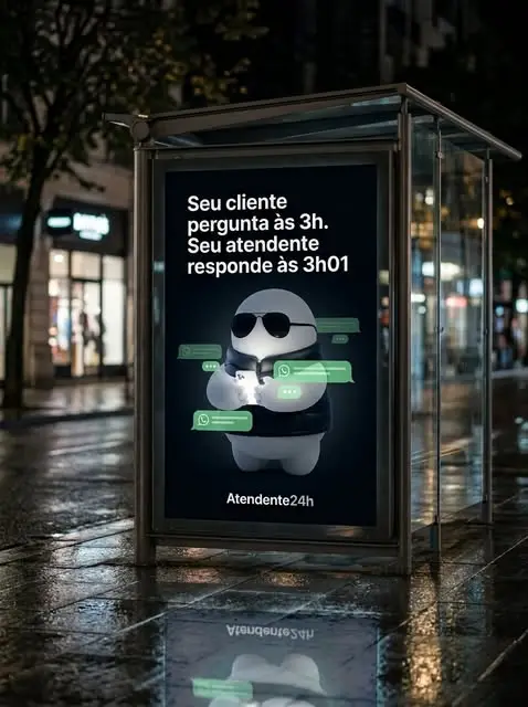 Ponto de ônibus: seu cliente pergunta às 3h, seu atendente responde às 3h01